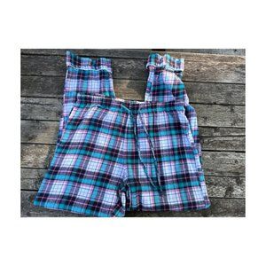 Dream Angel Plaid Flannel Pajama Pants Loungewear 100% Cotton Cuffed Hem Sz L